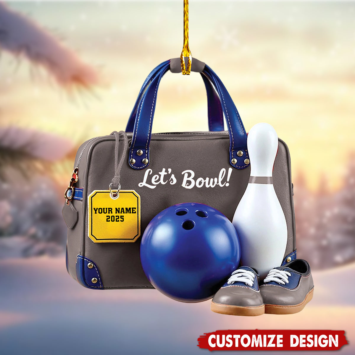 Personalized Bowling Christmas Ornament, Gifts for Bowling Lovers & Players