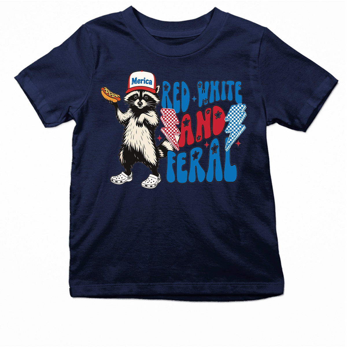Funny 4th of July - Feral Raccoon Independence Day T-Shirt