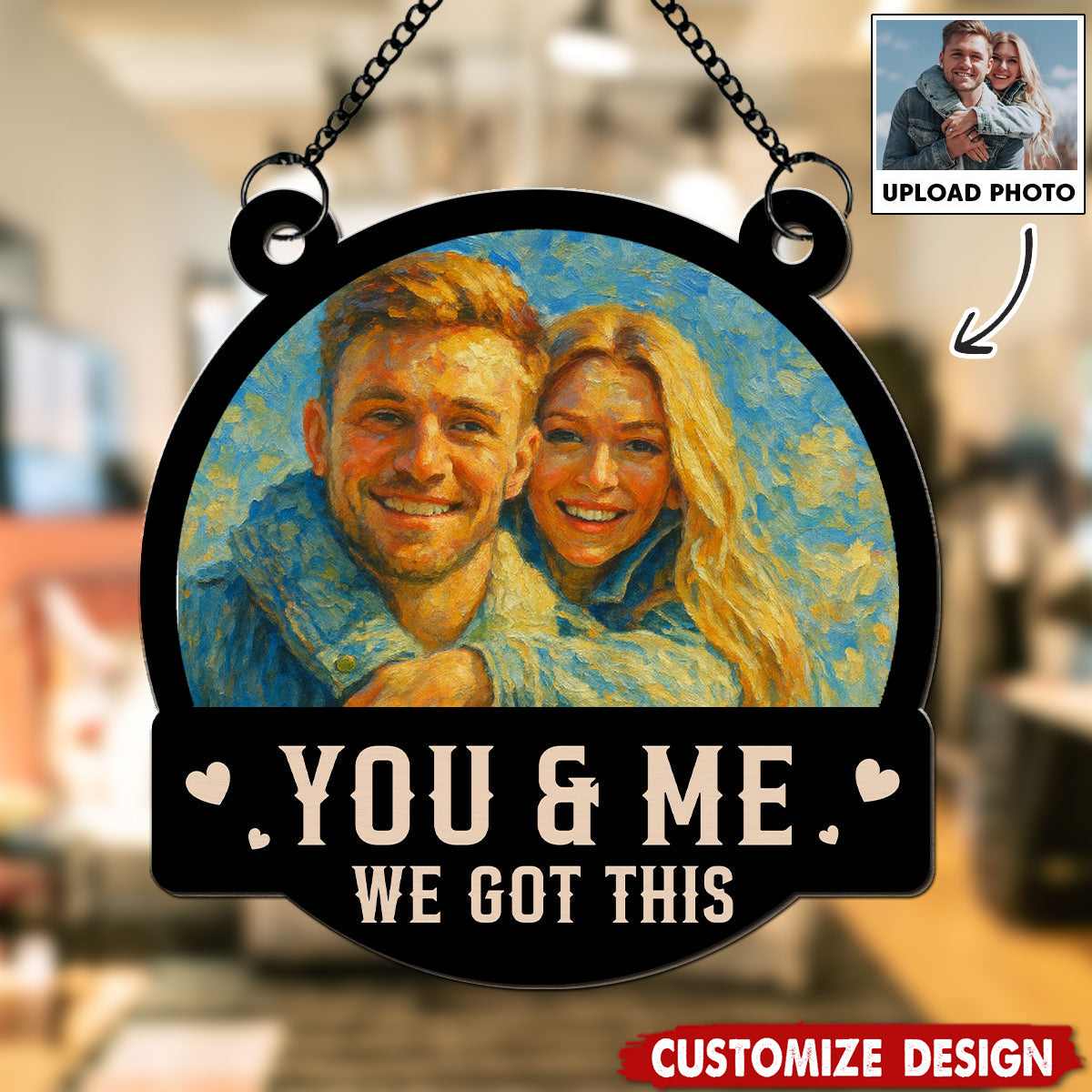 We Got This Untill Our Last Breath - Personalized Couple Suncatcher