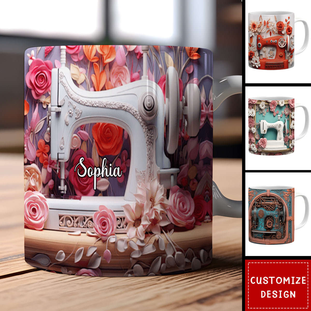 Personalized Sewing Mug - Gift For Sewing Lovers