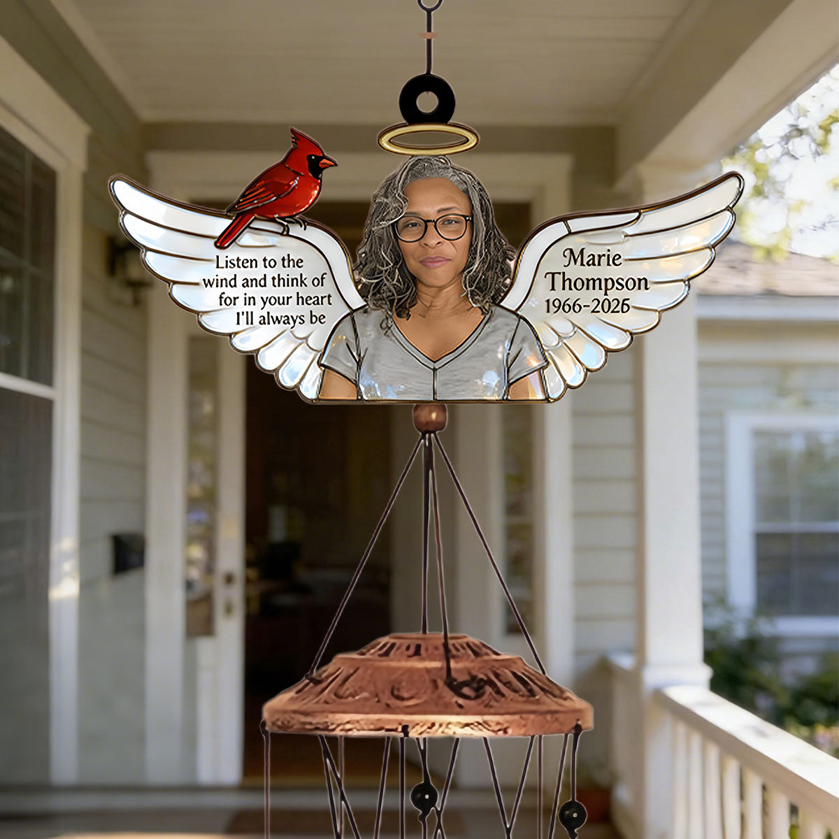 In Loving Memory - Personalized Memorial Wind Chime With Charms