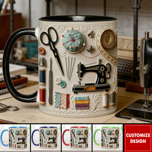 Love Sewing - Personalized Sewing Accent Mug