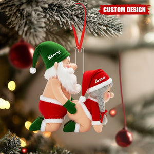 Personalized Old Couple Christmas Ornament - Gifts For Couple