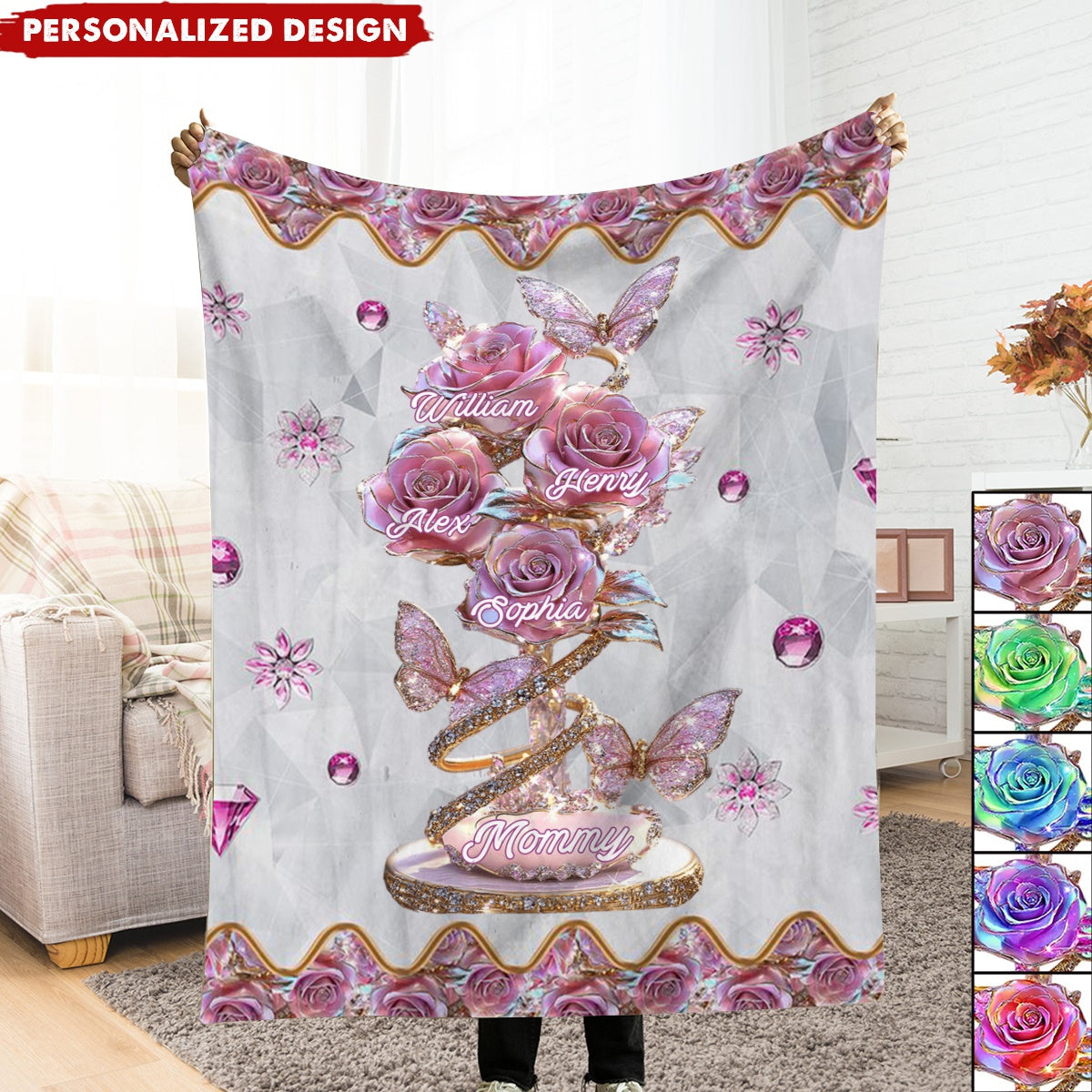 My Garden Gift For Mom,Grandma-Personalized Mother Blanket