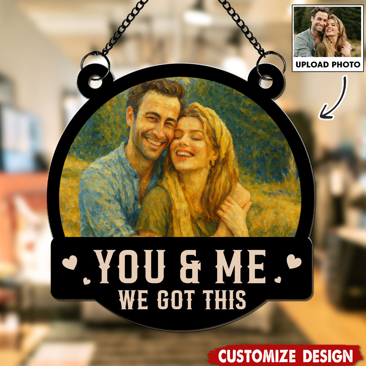 We Got This Untill Our Last Breath - Personalized Couple Suncatcher