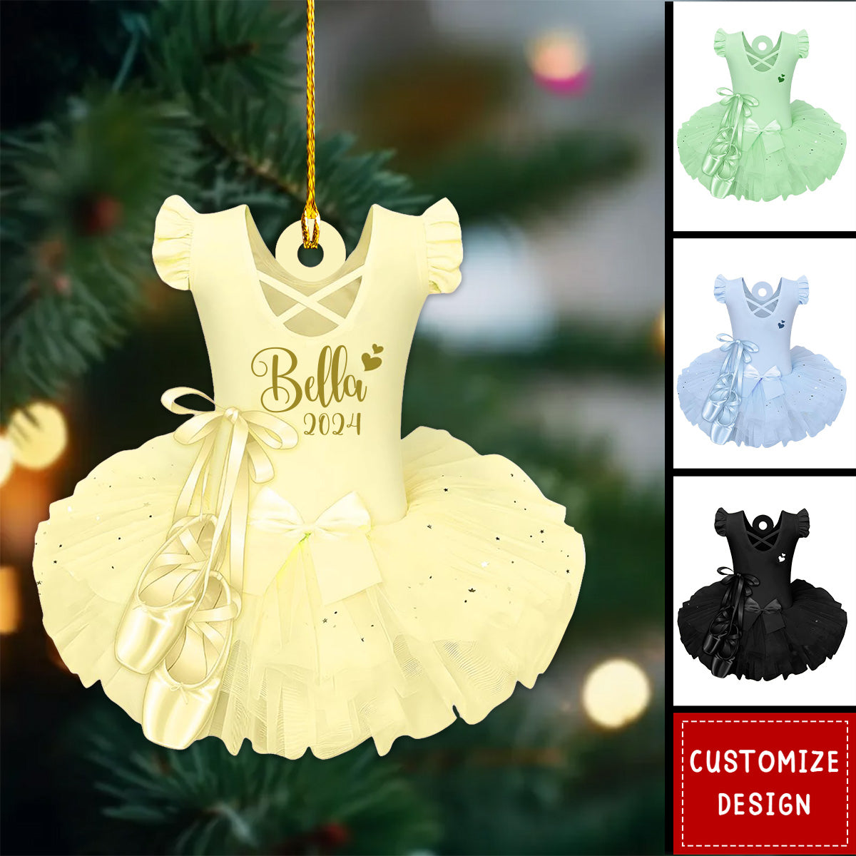 Personalized Ballet Christmas Ornament, Gift for Ballet Dancers, Ballerina - 2024 New Release