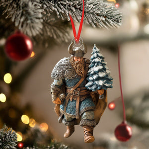 Viking Warrior Christmas Ornament - Gift for Dad