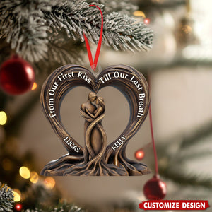 Heart Of The Trees - Personalized Custom Shaped Squared Christmas Ornament