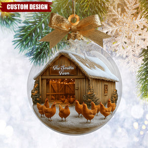 Christmas On The Farm - Personalized Farmer Ornament