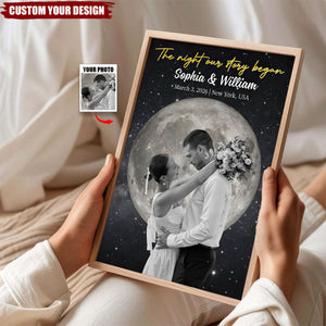 Moon Phase Custom Photo The Night Our Story Began - Personalized Poster