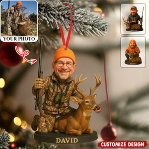 Personalized Photo Christmas Ornament - Gift For Hunting Lovers