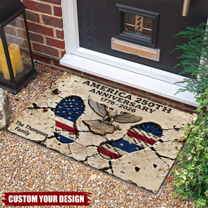 America 250th Anniversary Doormat - Personalized Gifts
