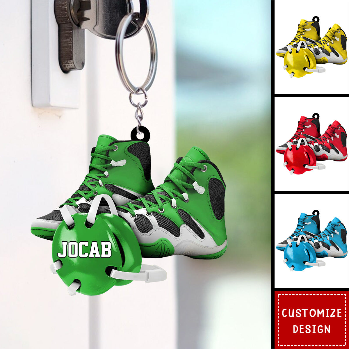 Personalized Wrestling Keychain-Gift For Wrestling Lovers