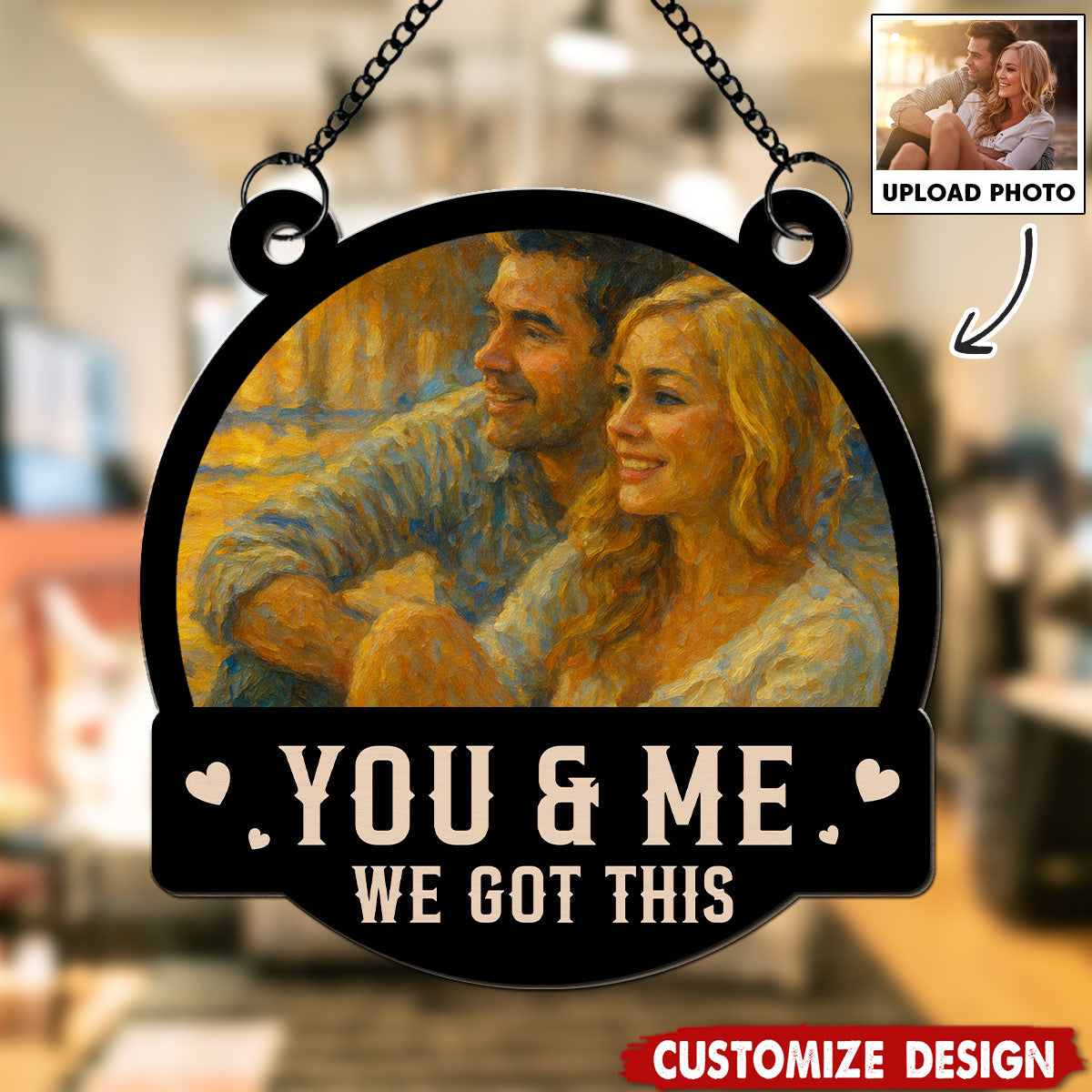 We Got This Untill Our Last Breath - Personalized Couple Suncatcher
