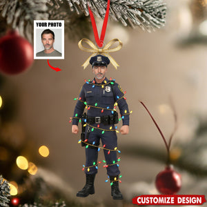 The Holiday's Protecter - Personalized Police Officer Ornament