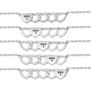 For Friend-You're My Favorite B*ch Heart Set Bracelet