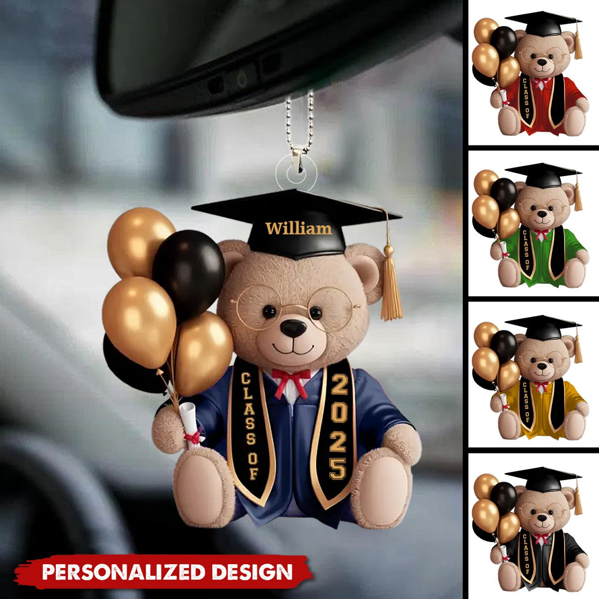 Time To Soar-Personalized Car Ornament-Graduation Gift For Family Or Friends