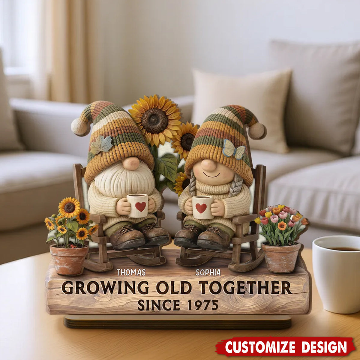 Couple Grow Old Together - Personalized Wooden Plaque - Perfect Gift Couple
