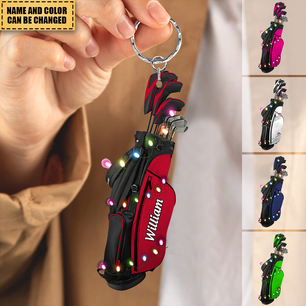 Golf Bag Personalized Acrylic Keychain