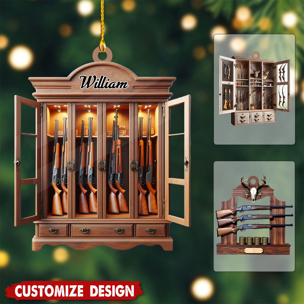 Personalized Gun Shelf Christmas Ornament-2024 New Release