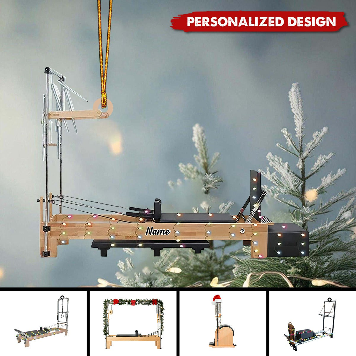 Personalized Pilates Equipment Hanging Christmas Ornament-Gifts For Pilates Lover - 2024 New Release