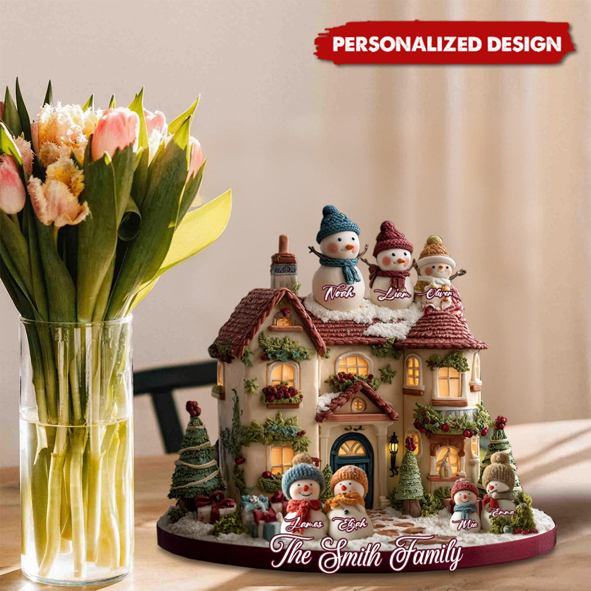 Christmas Time - Personalized Family Custom Shaped Acrylic Plaque