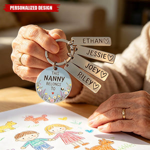 Personalised Flower Family Keychain-Gift For Family