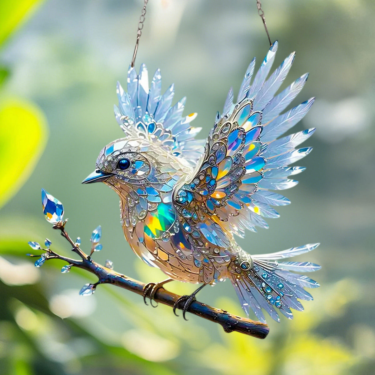 Radiant Crystal Hummingbird Suncatcher Ornament - Gift For Hummingbird Lover