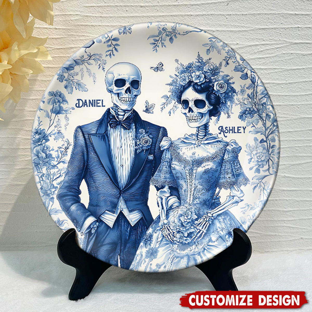Until Death Do Us Part - Personalized Couple Ceramic Round Plate