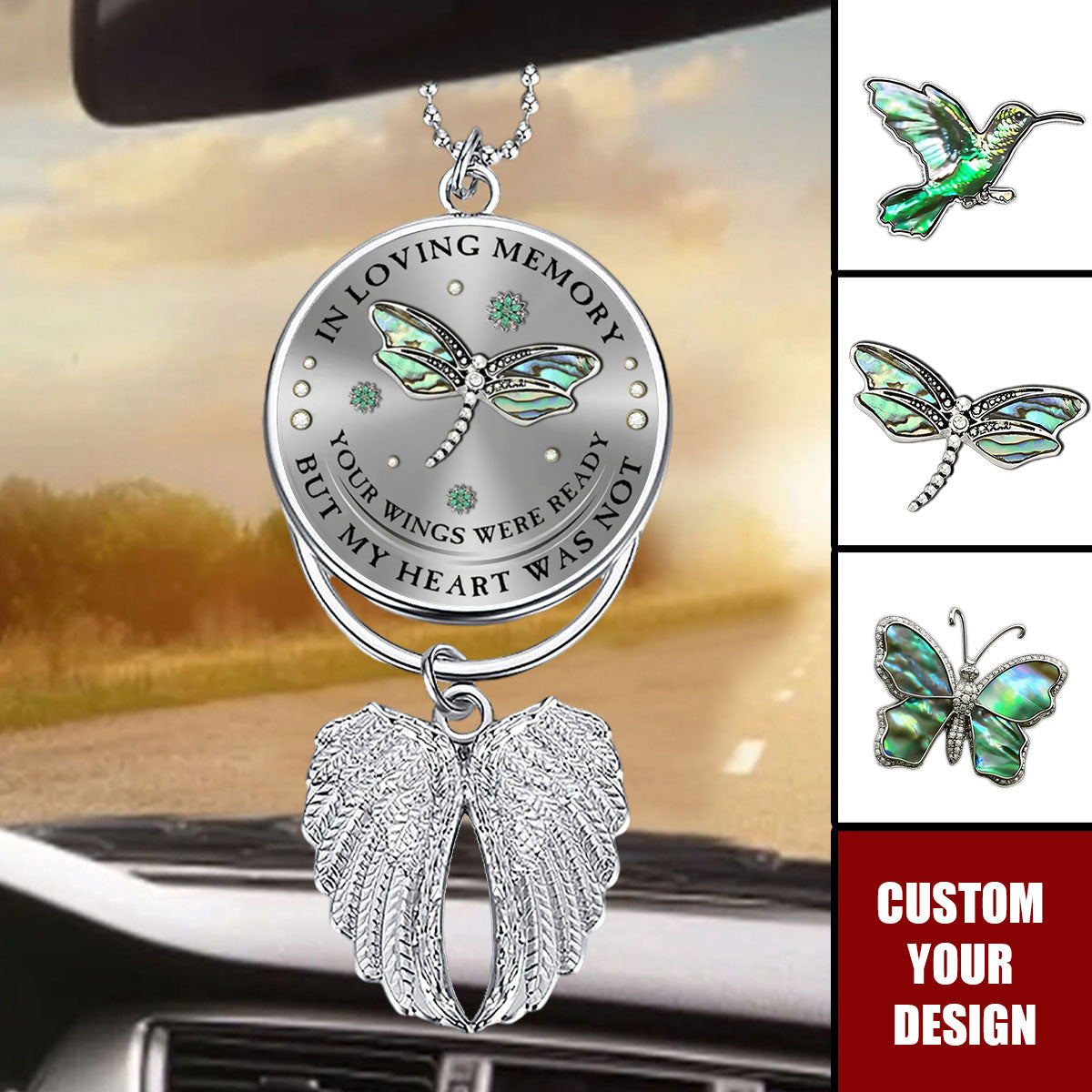 Your Wings Were Ready But My Heart Was Not - Personalized Memorial Wings Ornament