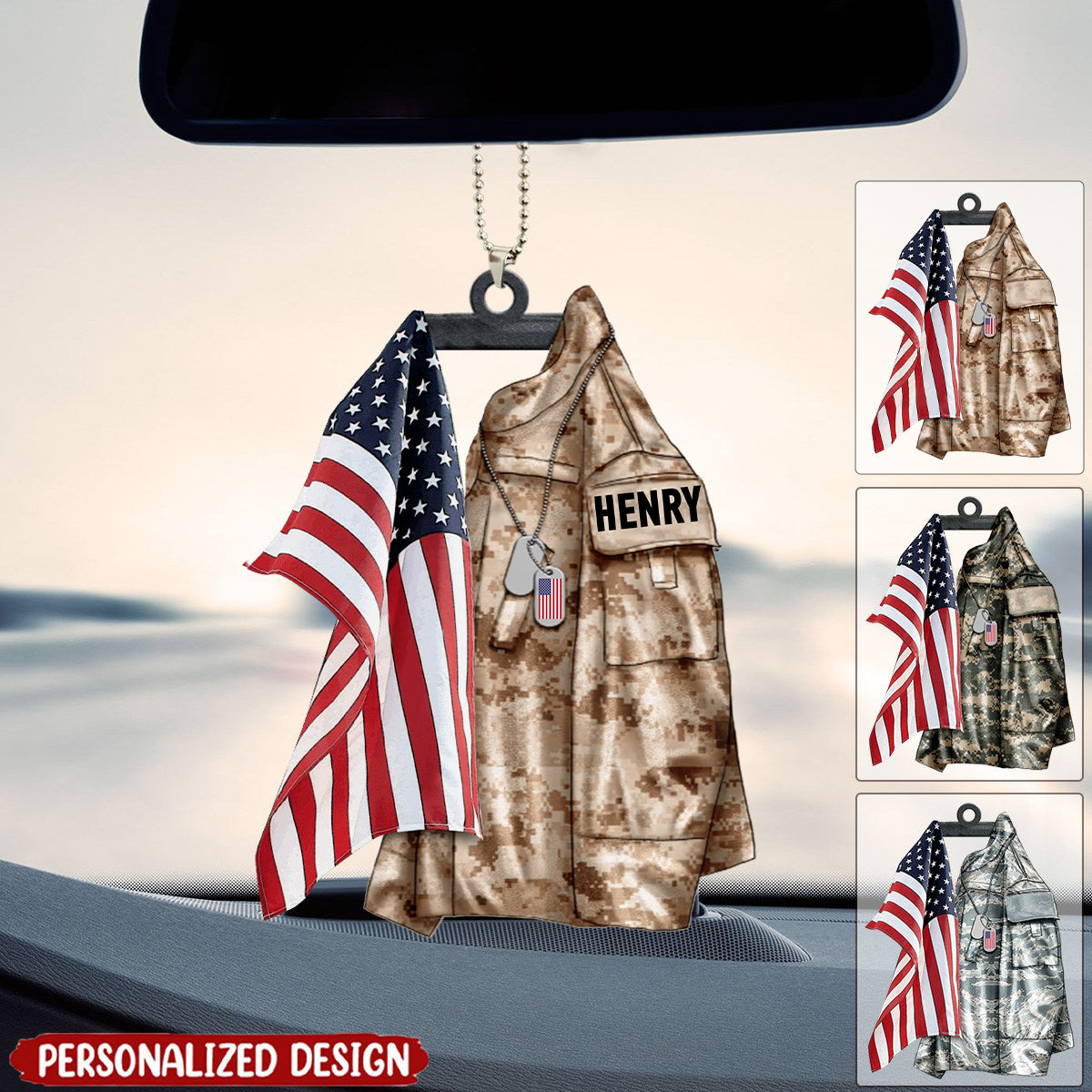 U.S Airforce/Navy/Army Hanging Ornament-Personalized Car Hanging Ornament