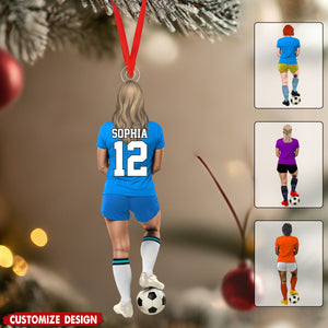 Personalized Soccer Player Christmas Ornament - Gift For Soccer Player Soccer Lovers