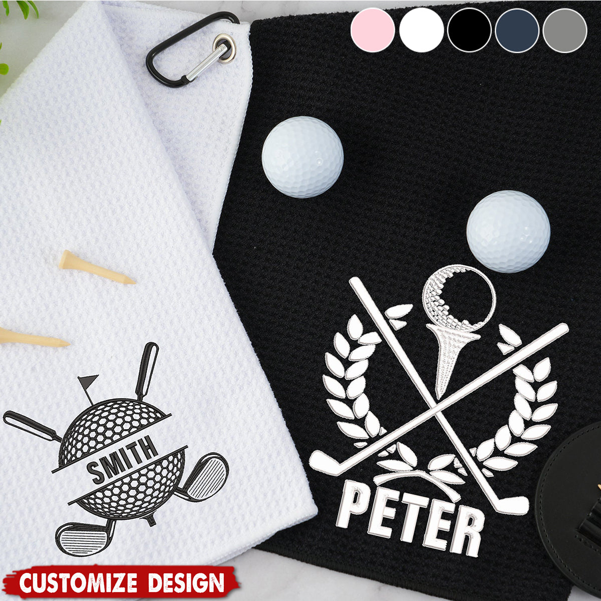 Monogrammed Golf Towel-Personalized Golf Towel-Gift for Family Friend