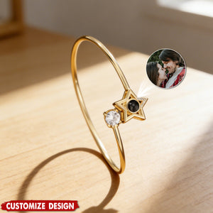 Custom Projection Bracelet Personalized Photo Bracelet Heart Jewelry Gift for Her