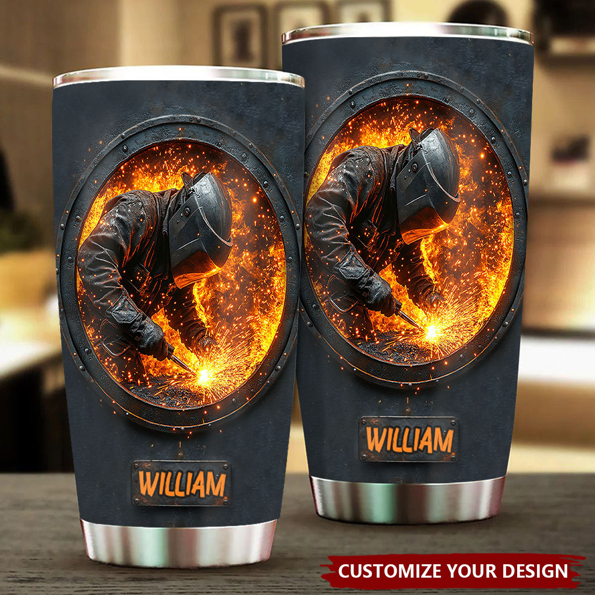 Gift For Welder Man - Personalized Welder Tumbler