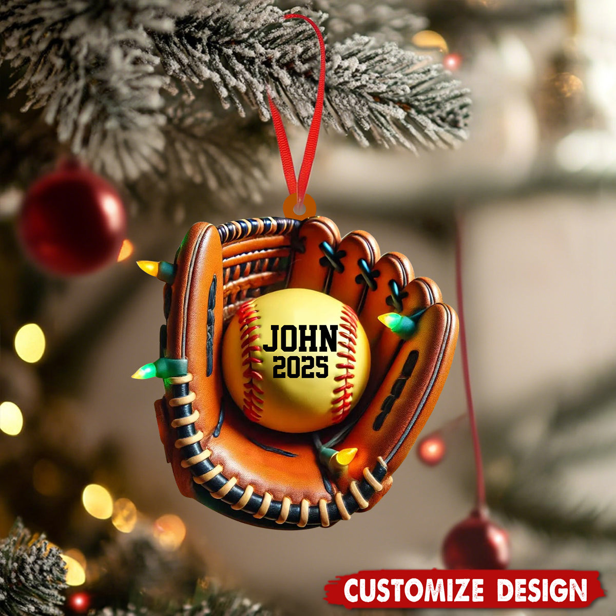 Personalized Softball Christmas Ornament-Gifts For Softball Players