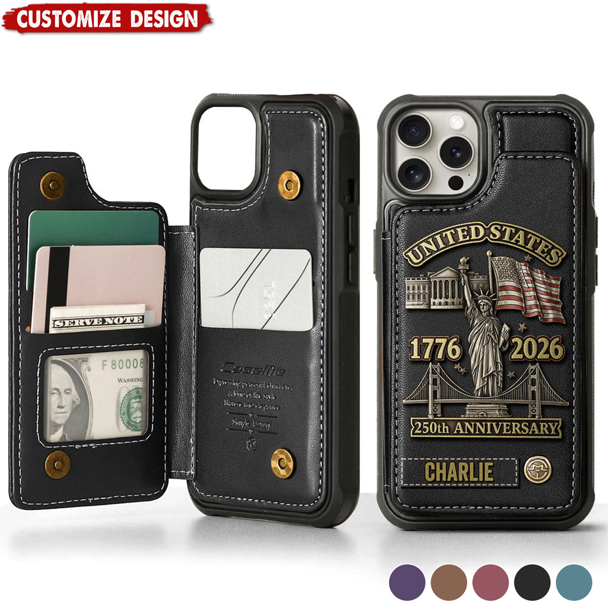 250th Anniversary - Personalized Wallet Phone Case