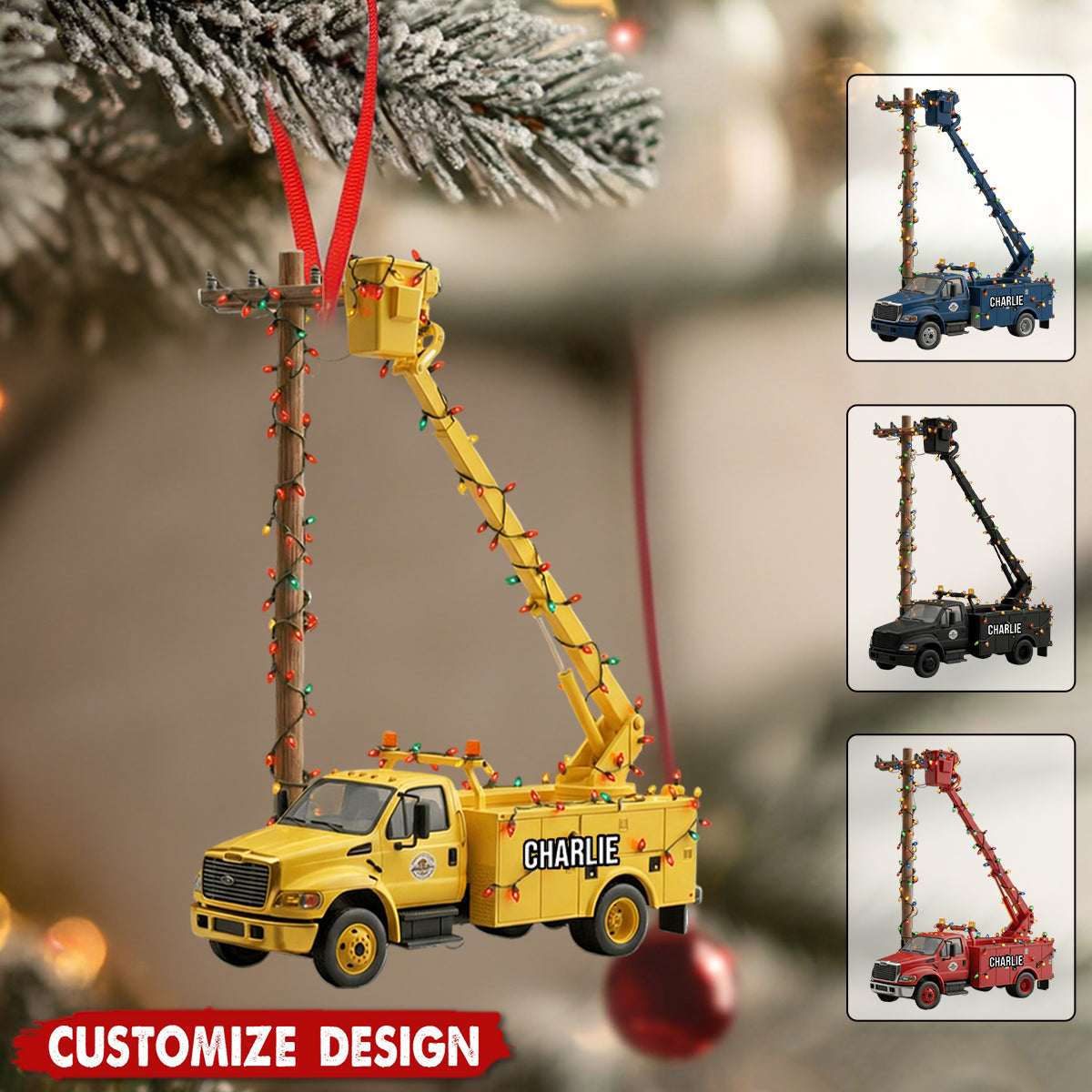 Keep The Lights On - Personalized Lineman Ornament