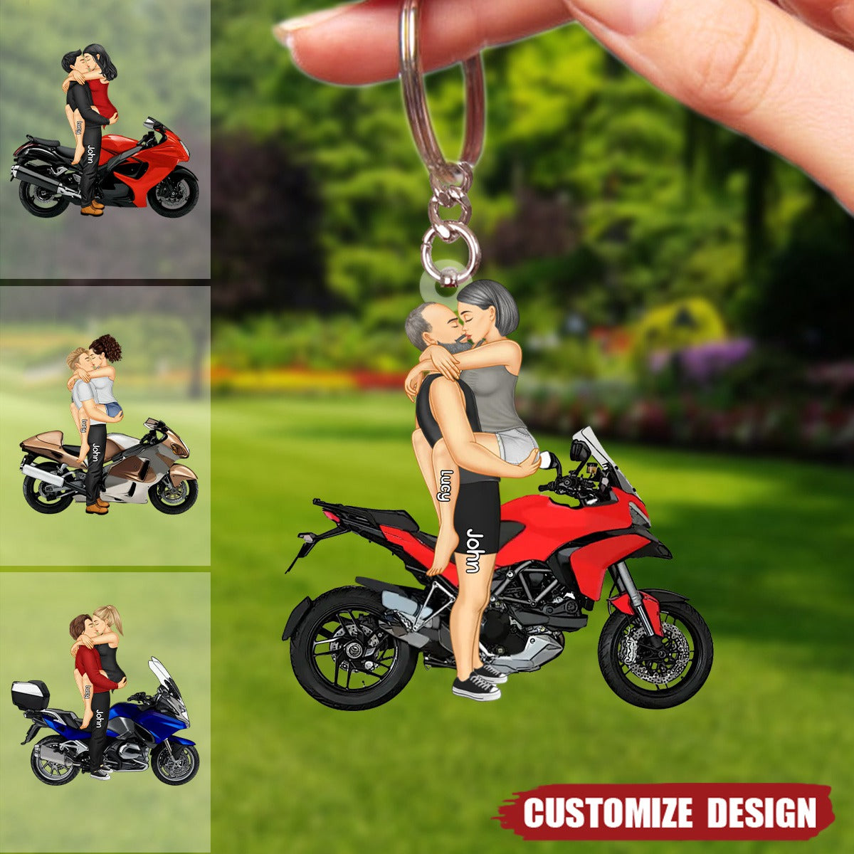 Personalized motorcycle keychain deals