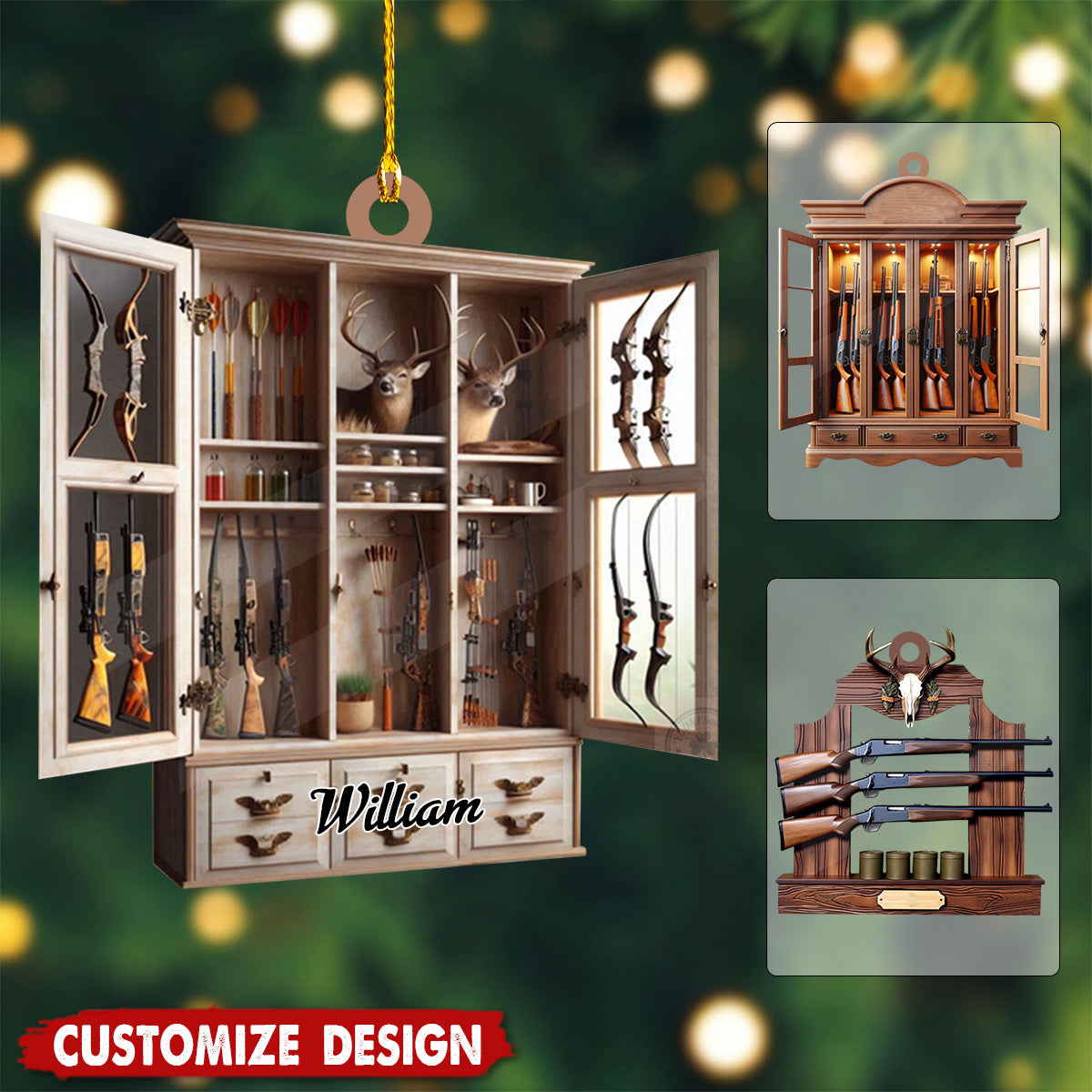 Personalized Gun Shelf Christmas Ornament-2024 New Release