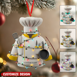 Personalized Chef Christmas Ornament - Gift for Foodies, Bakers & Culinary Artists