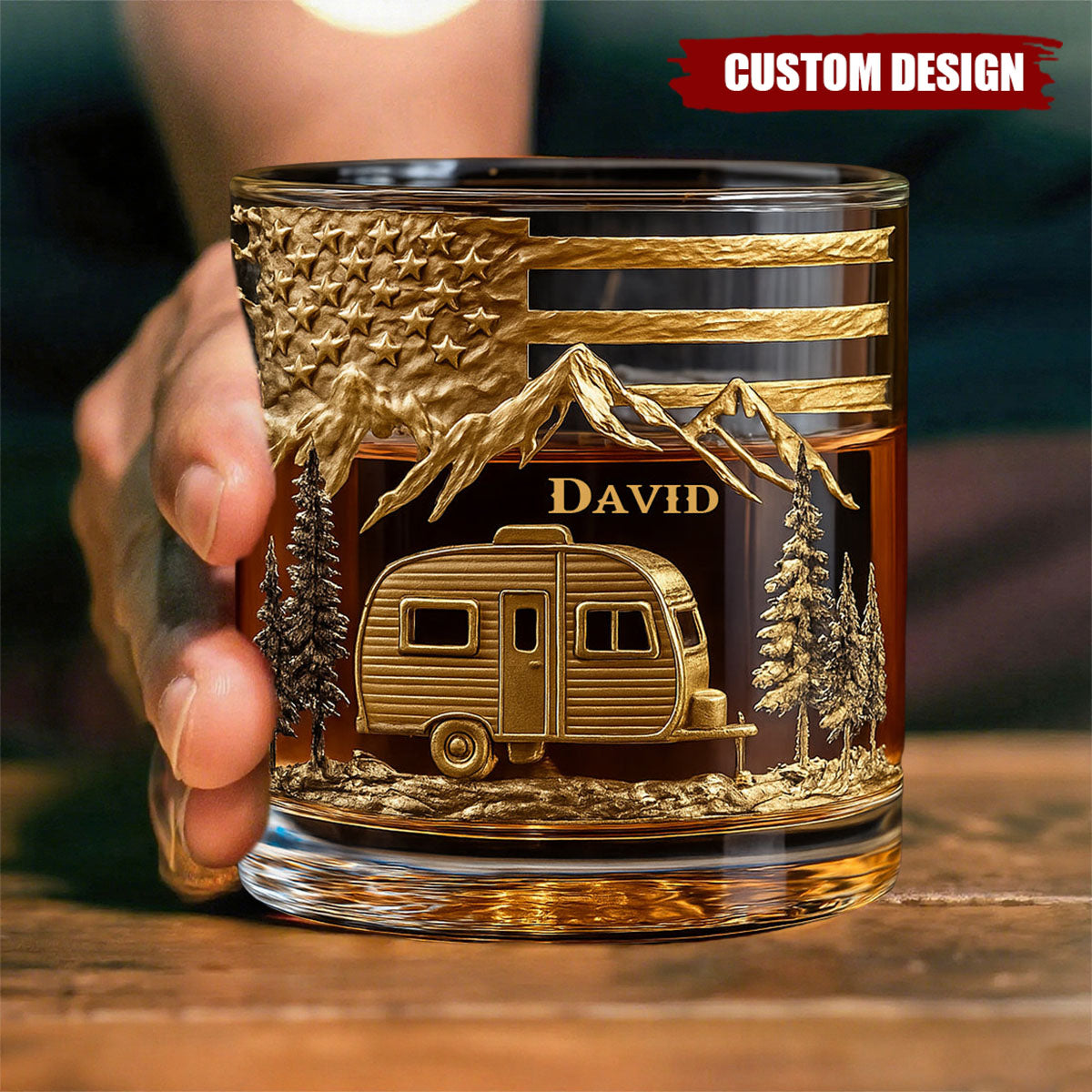 Campfire & Whiskey - Personalized Camping Whiskey Decanter Set