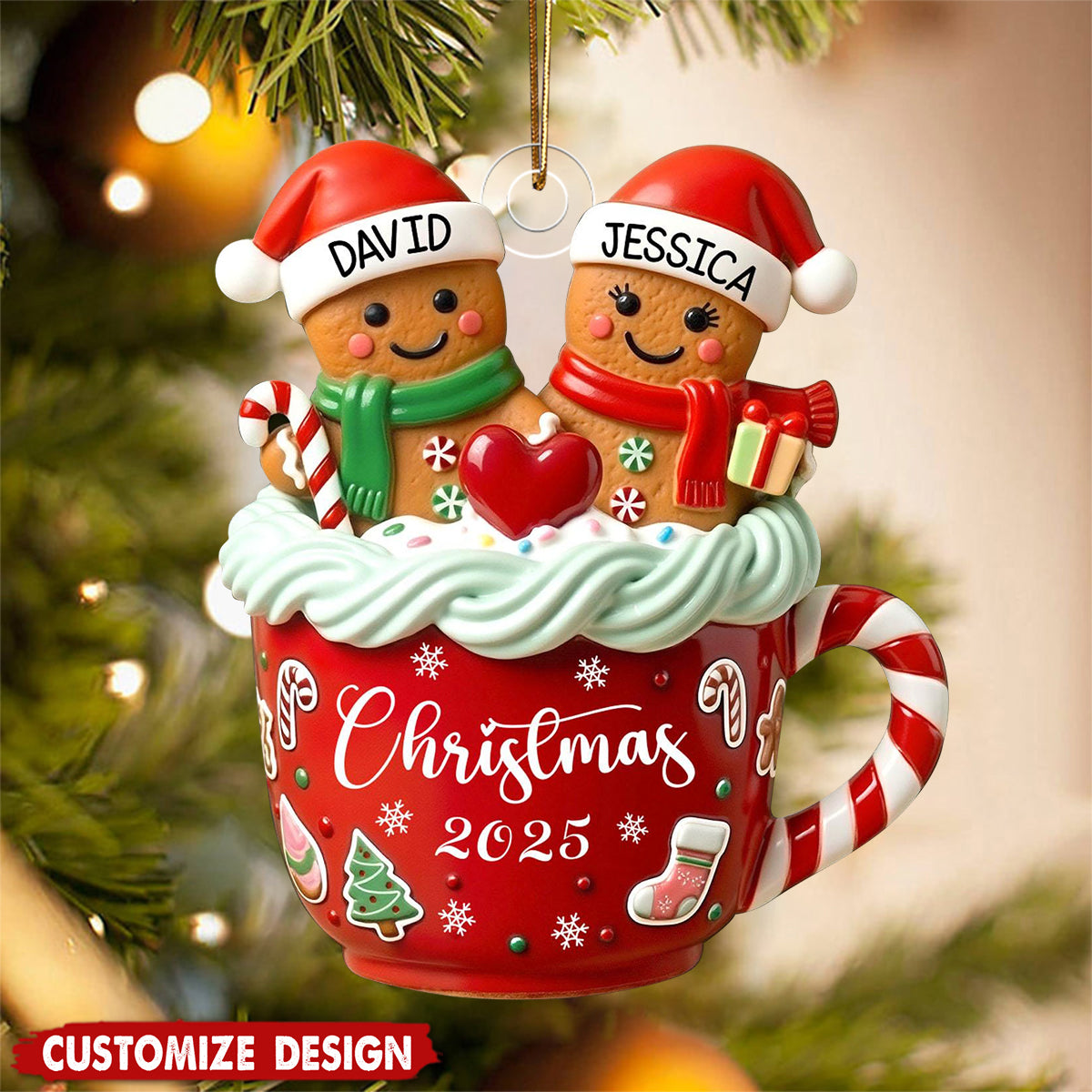 Personalized Couple Christmas Tree Ornament-Gift For Couples