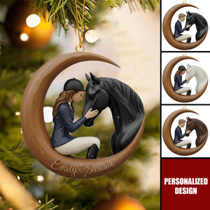 Personalized Horse Rider Christmas Ornament