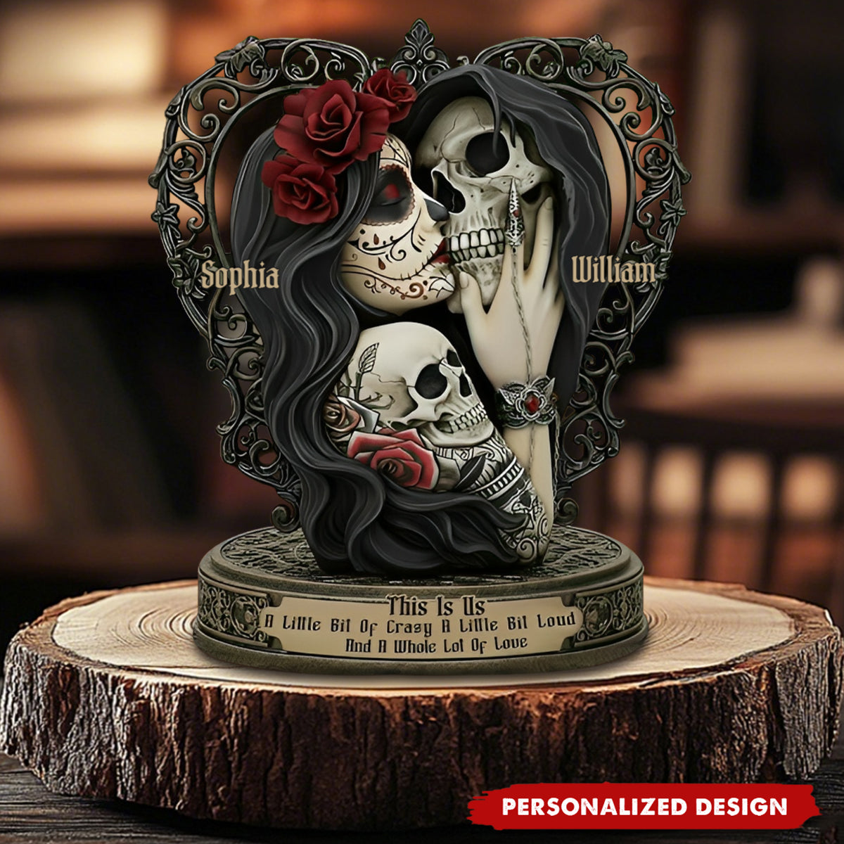This Is Us-Personalized Skull Acrylic Plaque-Gift For Couple