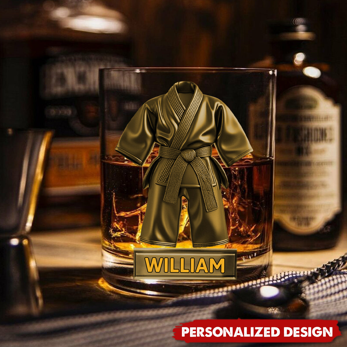 Personalized Taekwondo Whisky Glass Gift For Taekwondo Lover