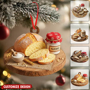 Personalized Sourdough Bread Christmas Ornament - Gift For Bakers