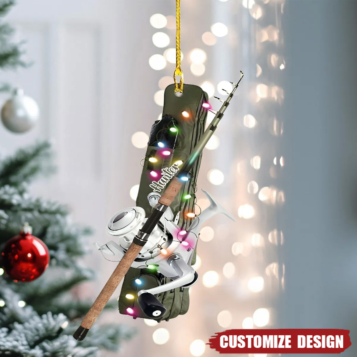 Personalized Fishing Tools Christmas Xmas Tree Ornament
