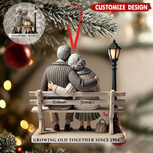 Personalized Couple Ornament-Anniversary Gift for Grandparents