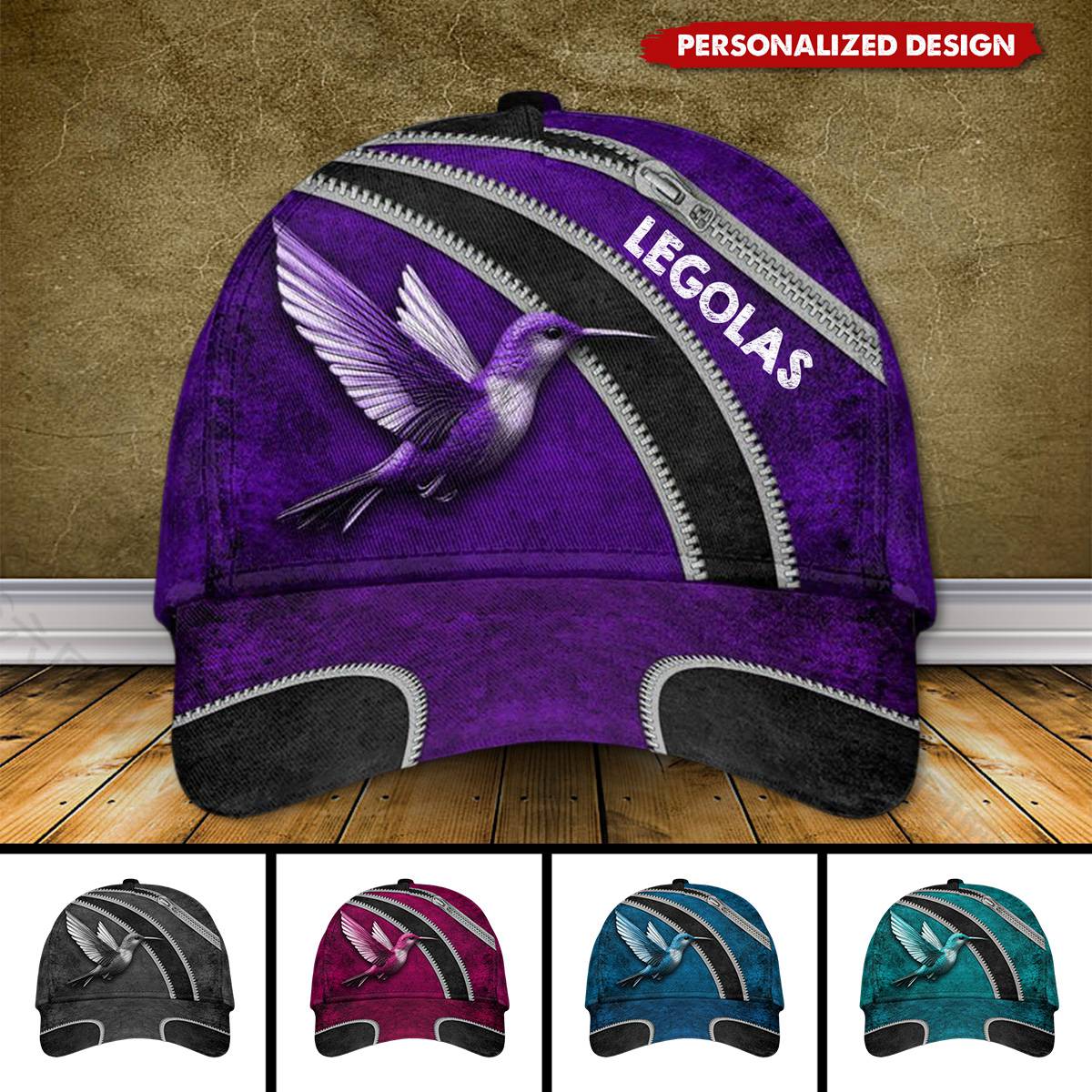 Hummingbird-Personalized Cap-Gift For Family Or Friends